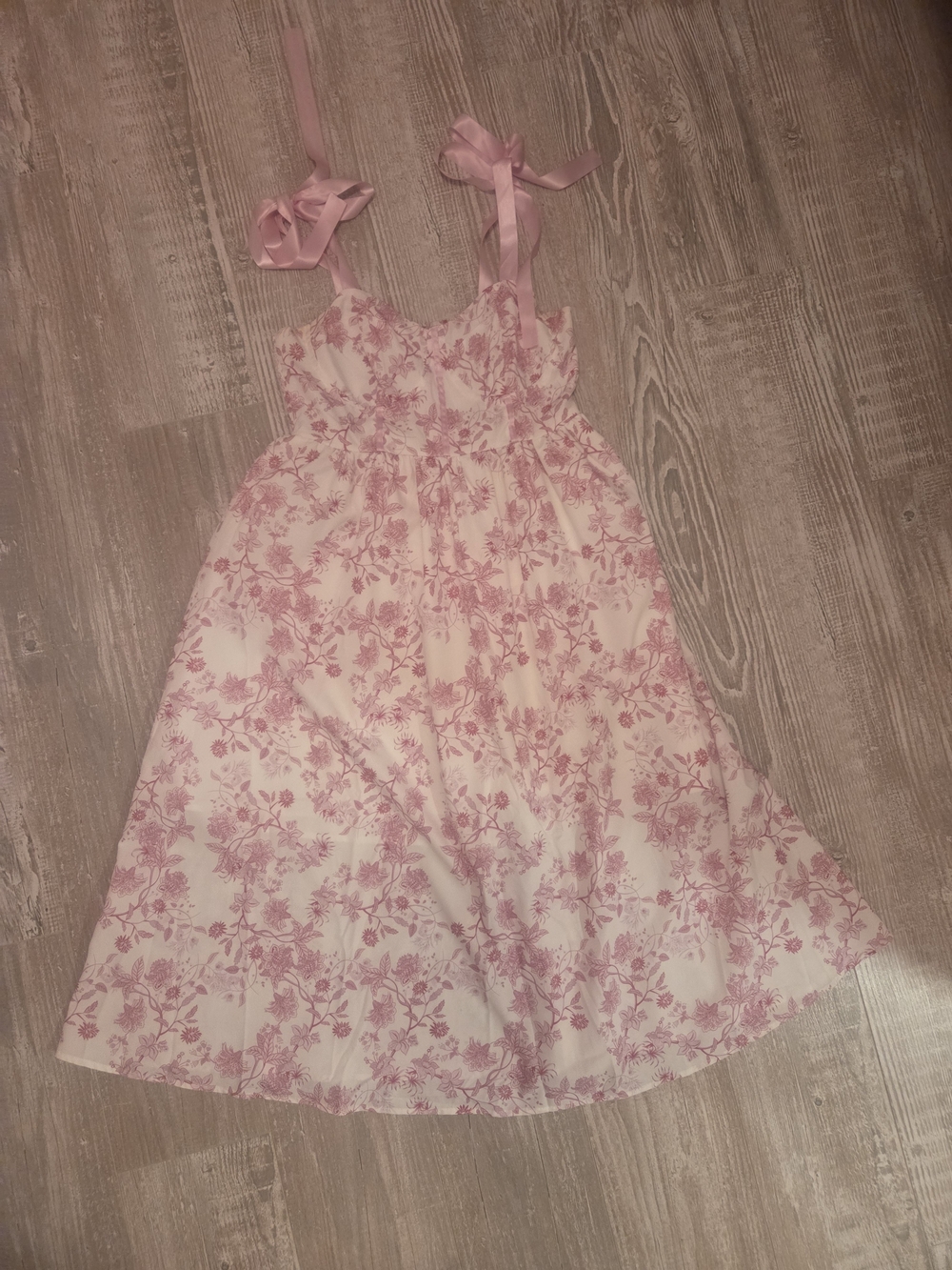 Altar'd State Pink and White Floral Dress